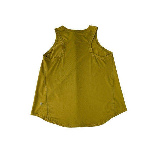 Womens Lululemon Dark Yellow Mesh Tank Top