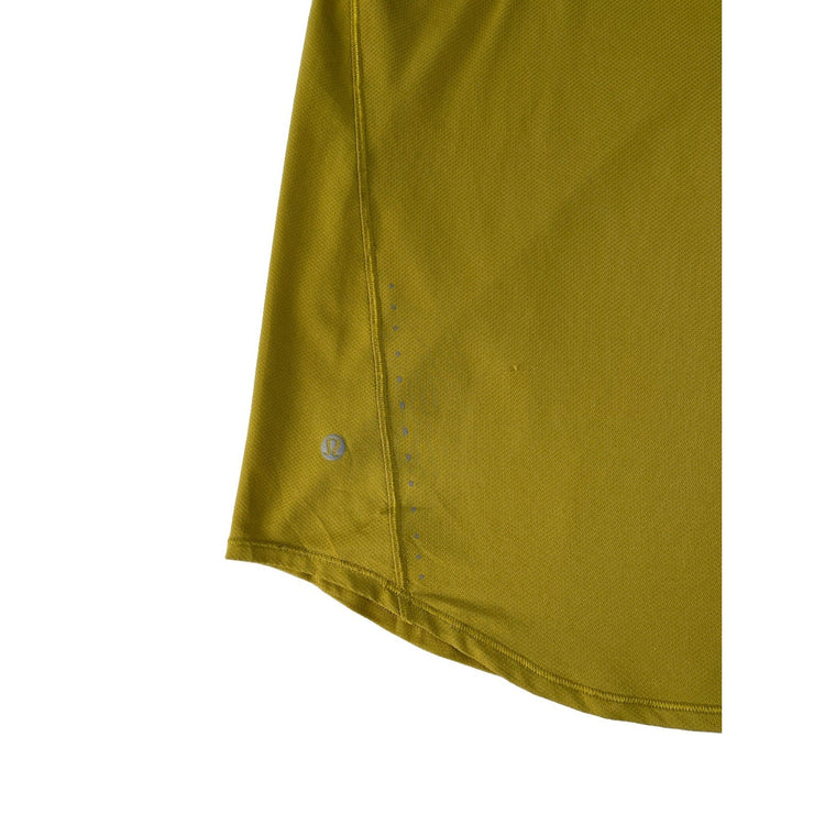 Womens Lululemon Dark Yellow Mesh Tank Top