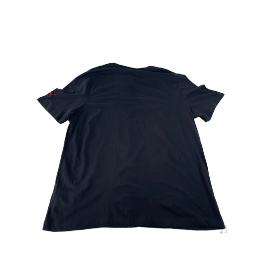 Mens Puma Black Tee Big Logo Red T-Shirt Size XL