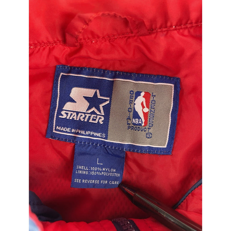 Mens Vintage 90s Starter Houston Rockets NBA Full-Zip Windbreaker Jacket Size L