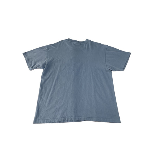 Mens Vintage 90s Hanes Beefy T Blue Single Stitch Angel Graphic Tee Size L