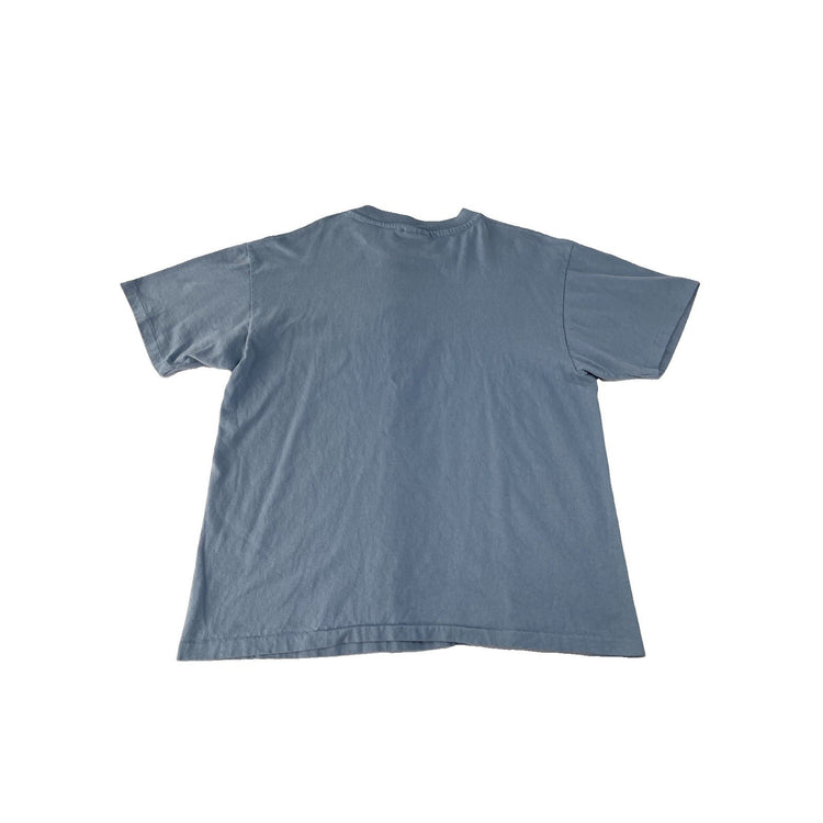 Mens Vintage 90s Hanes Beefy T Blue Single Stitch Angel Graphic Tee Size L