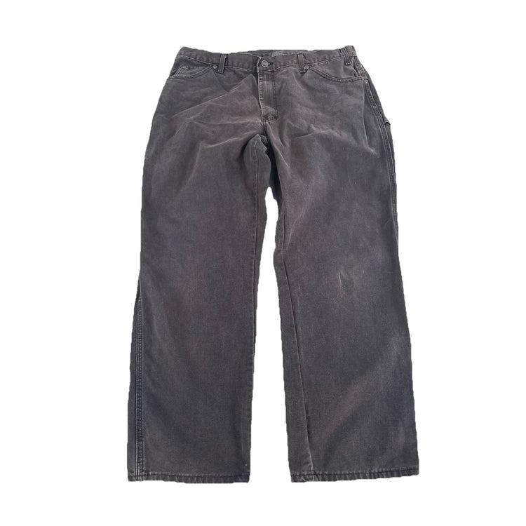 Men’s Dickies Gray Loose Fit Duck Canvas Carpenter Jeans Size 36X30