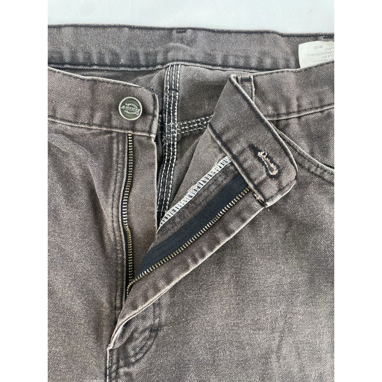 Men’s Dickies Gray Loose Fit Duck Canvas Carpenter Jeans Size 36X30