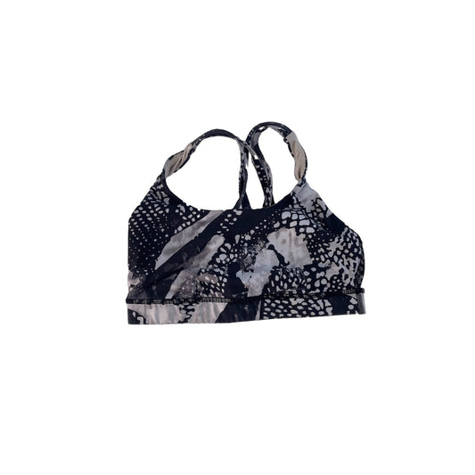 Women's Lululemon Abstract Print Criss-Cross Strap Athletic Sports Bra Size 6