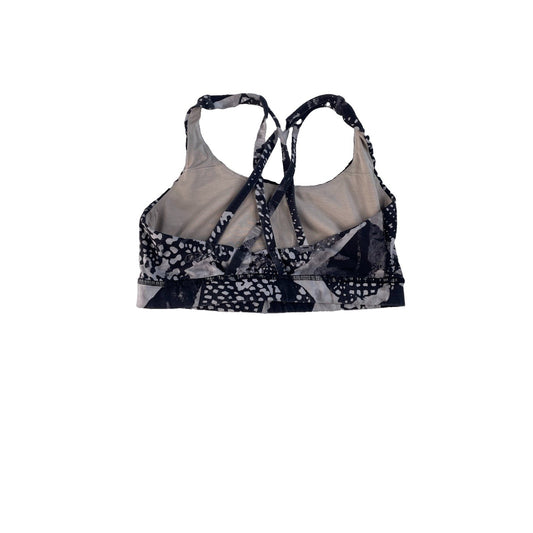 Women's Lululemon Abstract Print Criss-Cross Strap Athletic Sports Bra Size 6