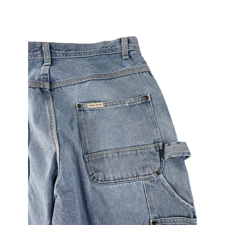 Mens Vintage Carhartt Light Wash Stained Double Knee Carpenter Jeans SIZE 33x30