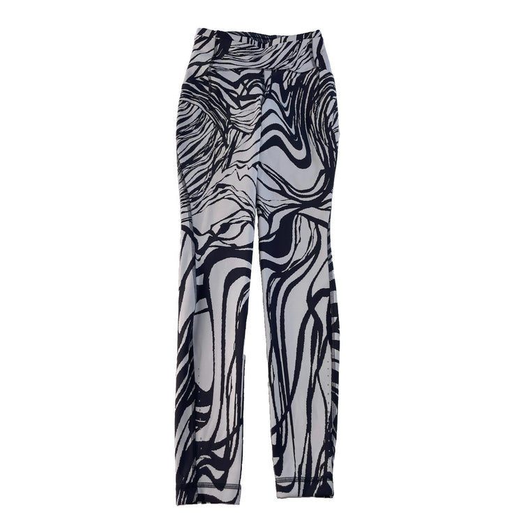 Womens Lululemon Athletic High-Rise Leggings Black & White Abstract Print Size 4