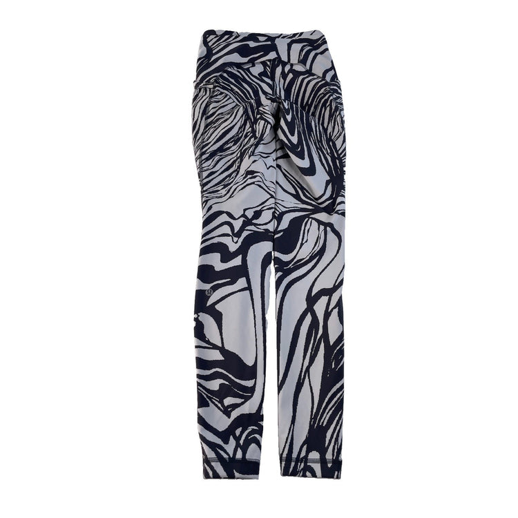Womens Lululemon Athletic High-Rise Leggings Black & White Abstract Print Size 4