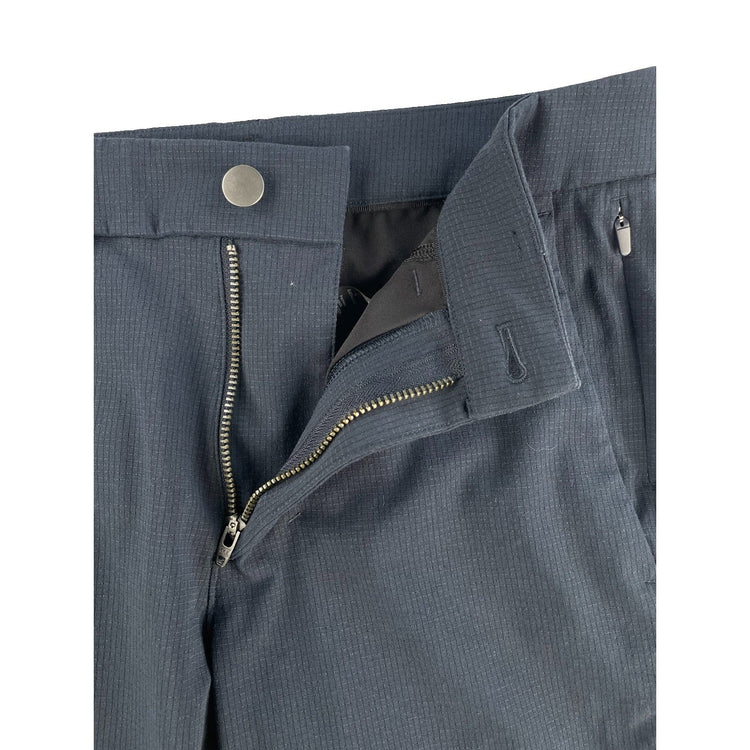 Men Lululemon Navy Blue Textured Warpstreme Straight Slim ABC Chino Pant Size 28