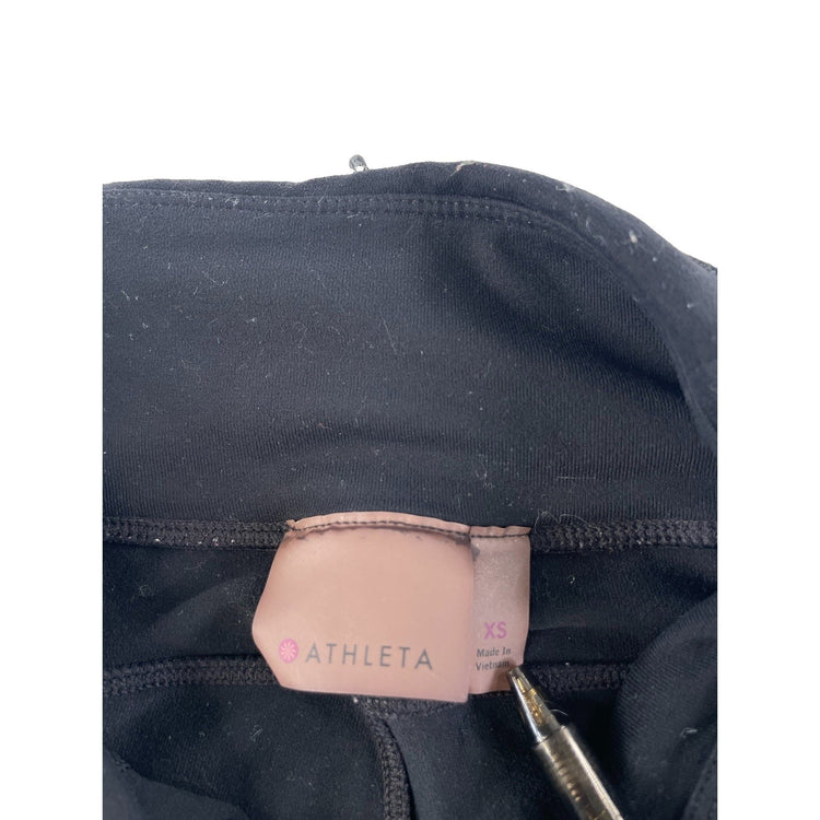 Womens Athleta Flared Black Leggings With Pockets Size XS