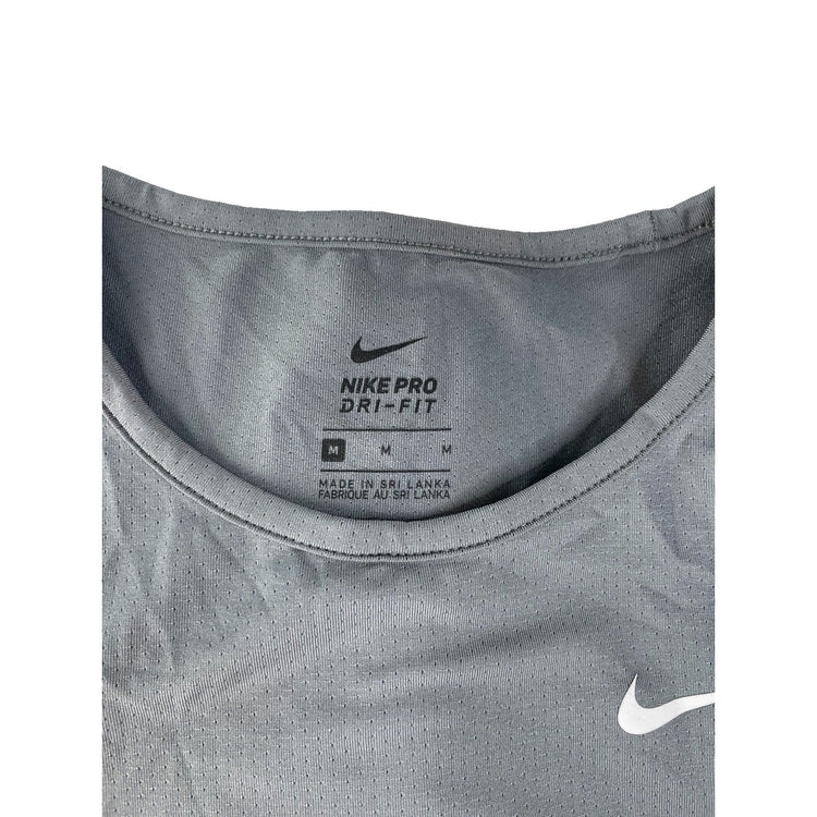 Womens Nike Pro Dri-Fit Gray Slim Fit Athletic Tank Top Size M