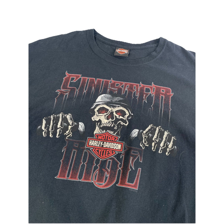 Mens Harley Davidson Motorcycle Sinister Rise Black Greaphic Tee Size Xl