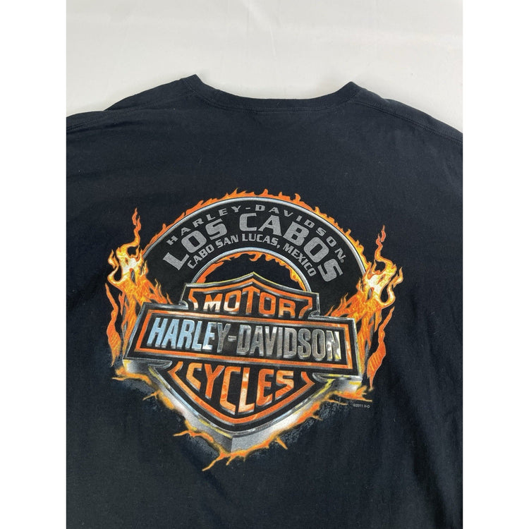 Mens Harley Davidson Motorcycle Sinister Rise Black Greaphic Tee Size Xl