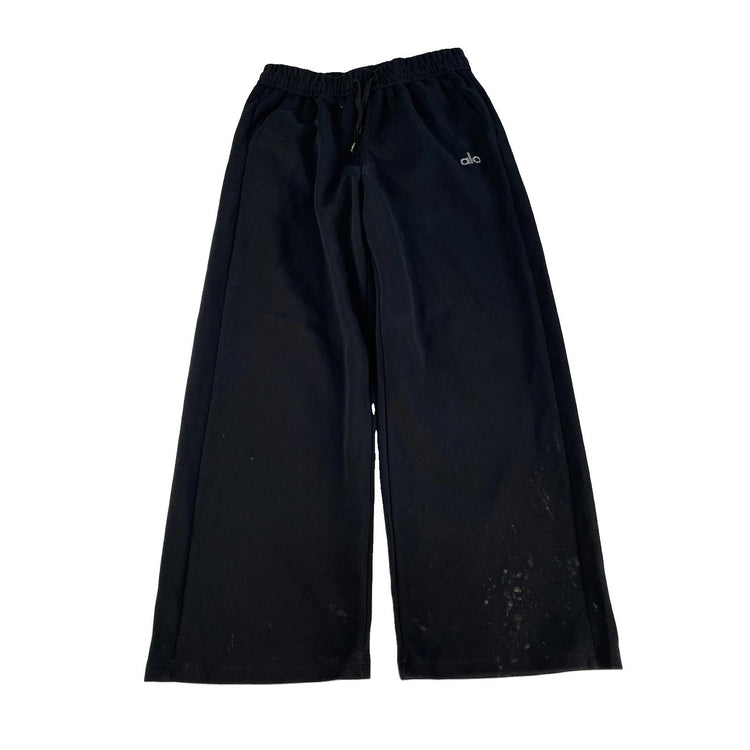Womens Modern Alo Black Yoga Wide Leg Lounge Sweatpants Size XL