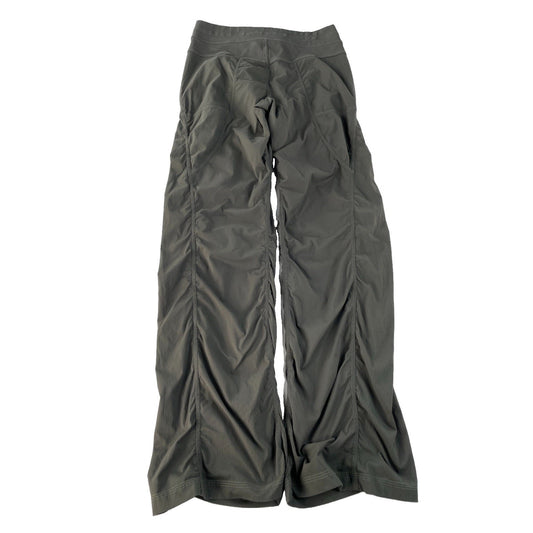 Women Lululemon Athletica Olive Green Drawstring CargoStyle WideLeg Pants Size 6