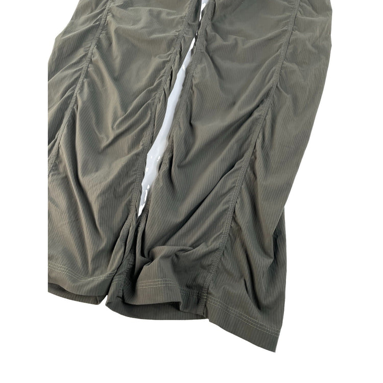Women Lululemon Athletica Olive Green Drawstring CargoStyle WideLeg Pants Size 6