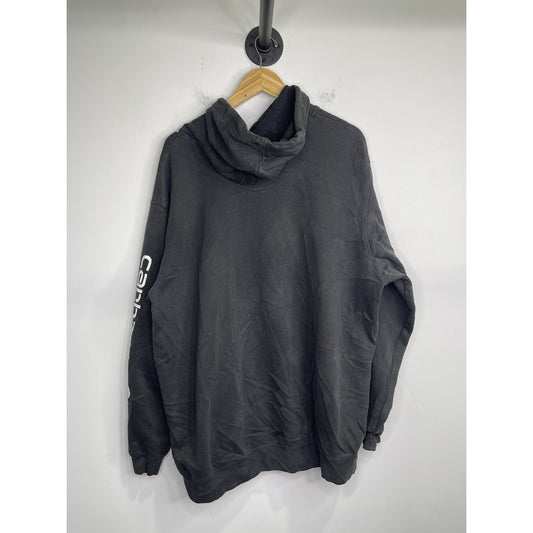 Carhartt K288 Hoodie Sweatshirt Mens Black Workwear Sz 2XL