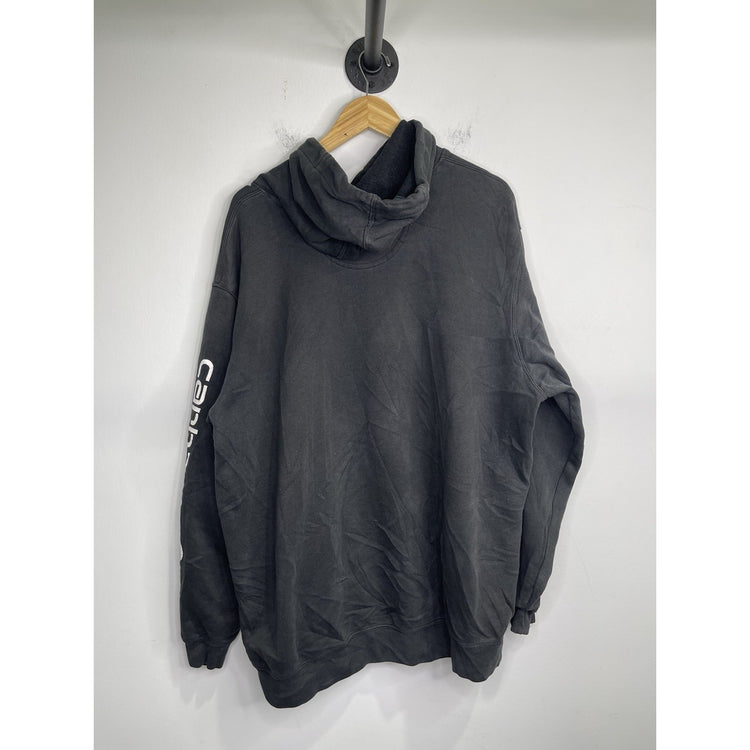 Carhartt K288 Hoodie Sweatshirt Mens Black Workwear Sz 2XL