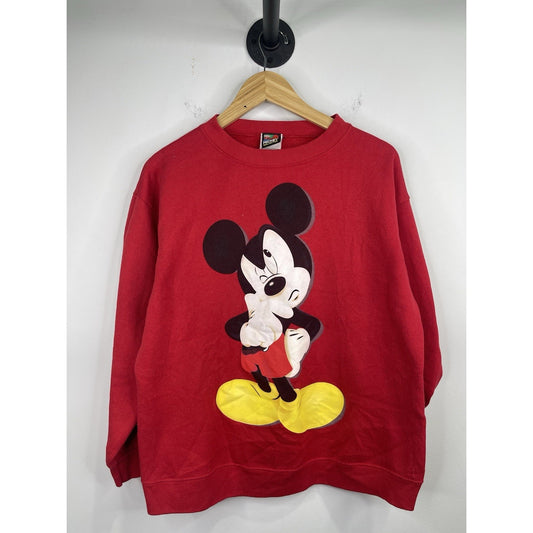 Vintage Disney Sweatshirt Small 90s Mickey Mouse Funny Face Boxy Classic Fit