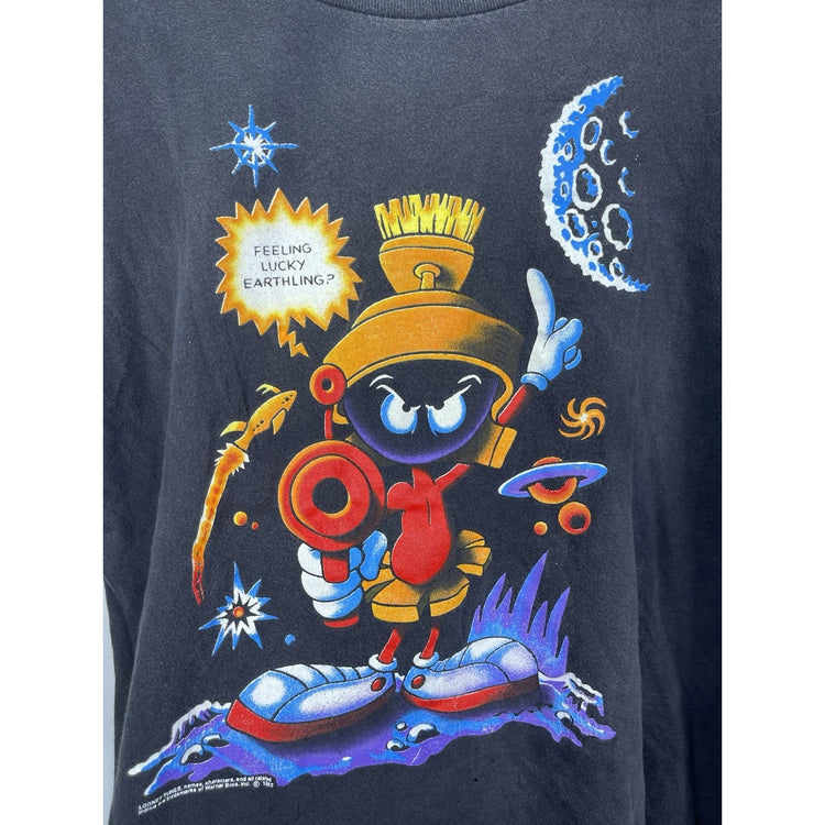 Mens Vintage Marvin the Martian T-shirt Looney Tunes L