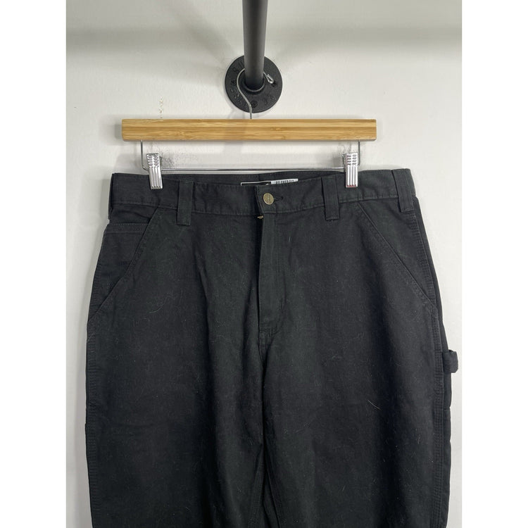 NWT CARHARTT MENS RELAXED FIT CANVAS WORK PANTS BLACK SIZE 34x34