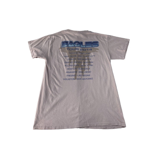 Mens Gildan Eagles Tour 2014 Rock Concert Band Graphic T Shirt Gray SIZE M