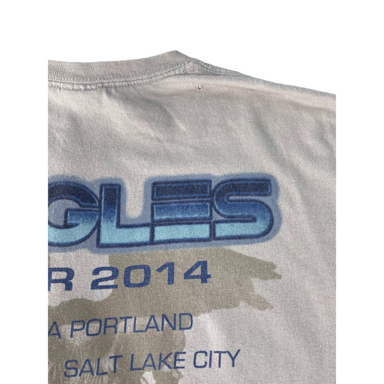 Mens Gildan Eagles Tour 2014 Rock Concert Band Graphic T Shirt Gray SIZE M