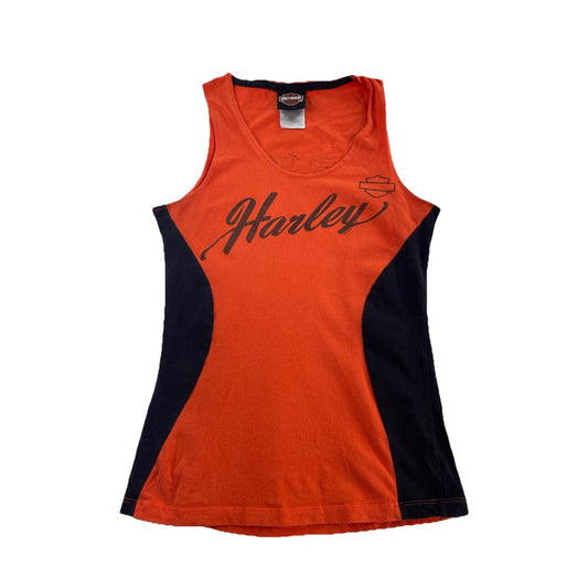 Women’s Harley Davidson Orange&Black Tank Size S