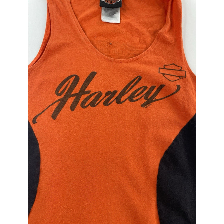 Women’s Harley Davidson Orange&Black Tank Size S