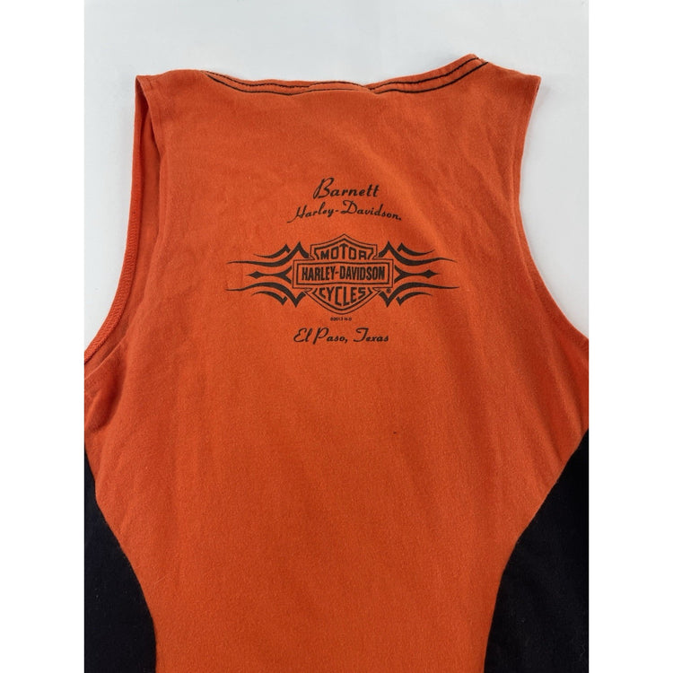 Women’s Harley Davidson Orange&Black Tank Size S