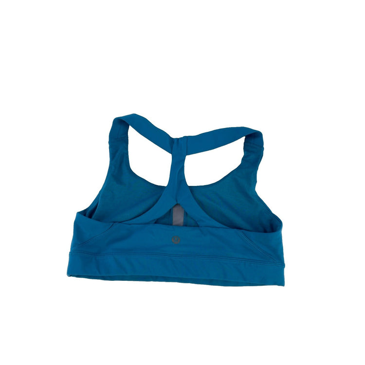 Womens Lululemon Bright Teal Turquoise Blue Medium Support Sports Bra Size 6