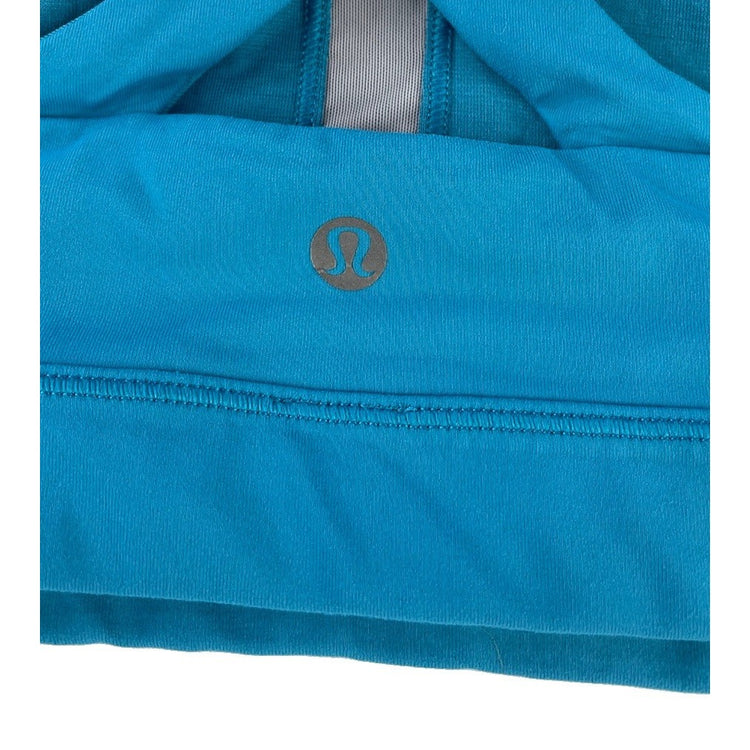 Womens Lululemon Bright Teal Turquoise Blue Medium Support Sports Bra Size 6