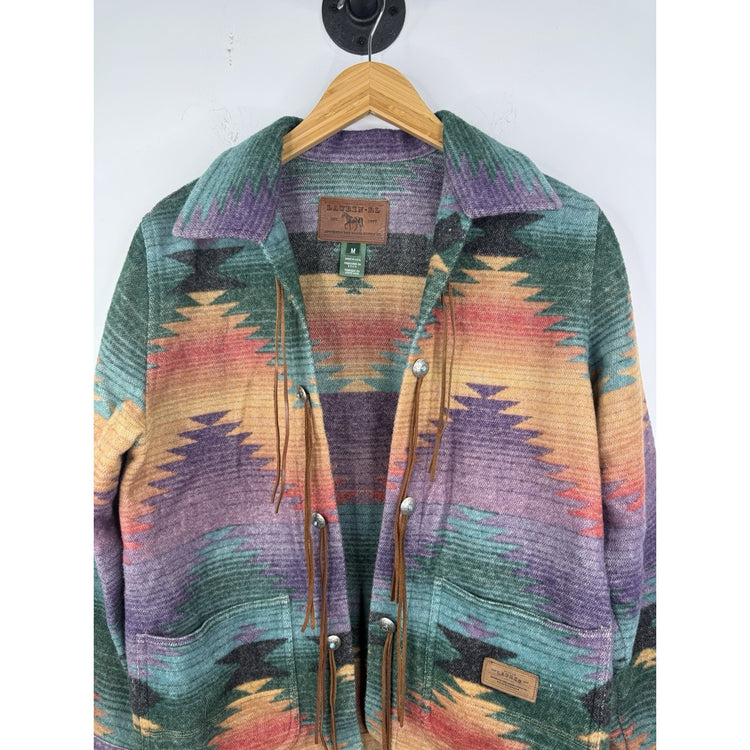 WOMEN’S VINTAGE RALPH LAUREN DRY GOODS WOOL AZTEC BLANKET SOUTHWESTERN JACKET