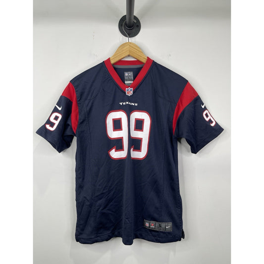 Youth Nike Houston Texans Jersey Blue NFL Football Watt #99 Shirt Sz Large