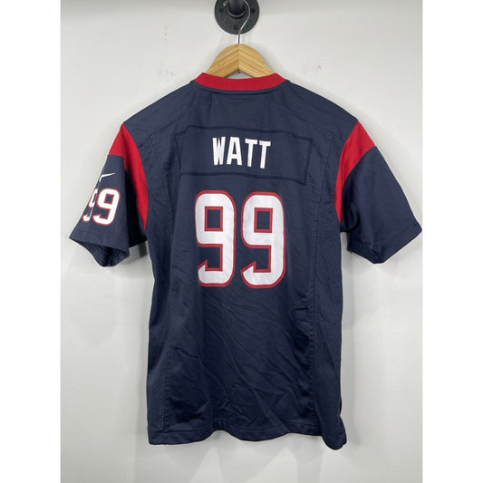 Youth Nike Houston Texans Jersey Blue NFL Football Watt #99 Shirt Sz Large