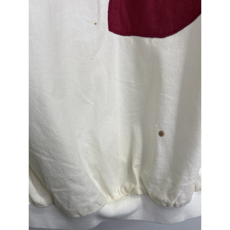 Men’s Vintage DM Apparel White Desert Village Patchwork Bomber Jacket Sz 2XL