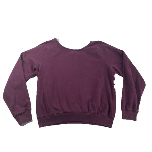Womens Victoria Secret Purple-Maroon cut Neckline Sweatshirt Size M
