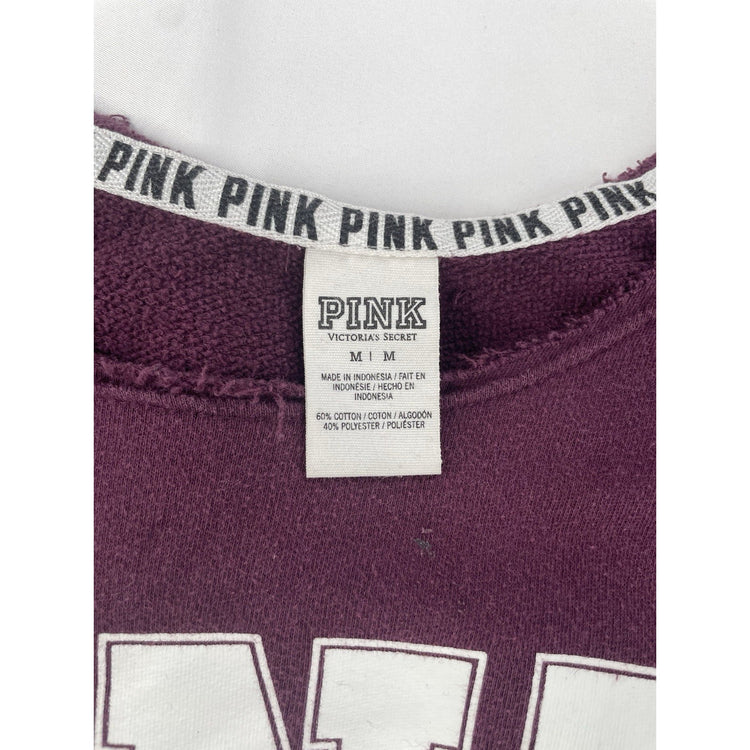Womens Victoria Secret Purple-Maroon cut Neckline Sweatshirt Size M