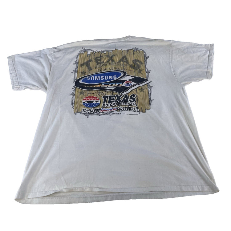 Mens Base Authentic NASCAR White Samsung 500 Graphic Tee Size 3XL