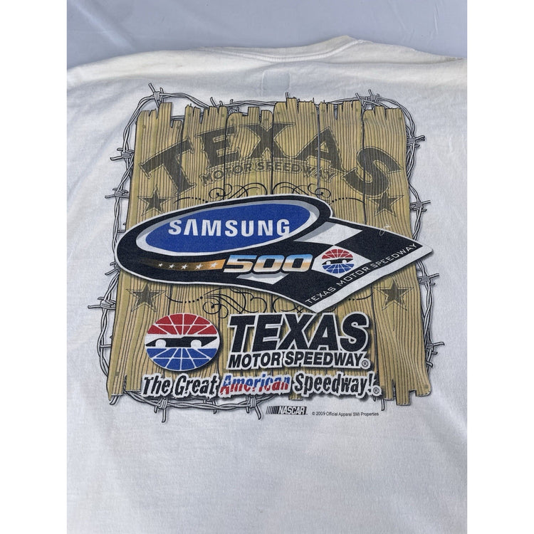 Mens Base Authentic NASCAR White Samsung 500 Graphic Tee Size 3XL
