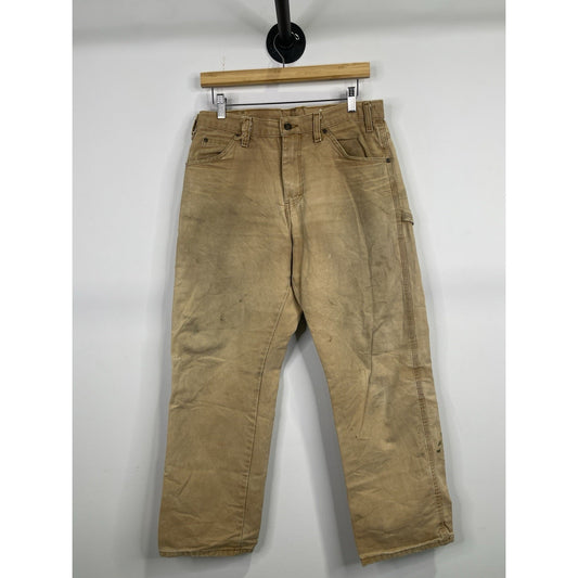 Mens Dickies Khaki Carpenter Work Pants 32x30