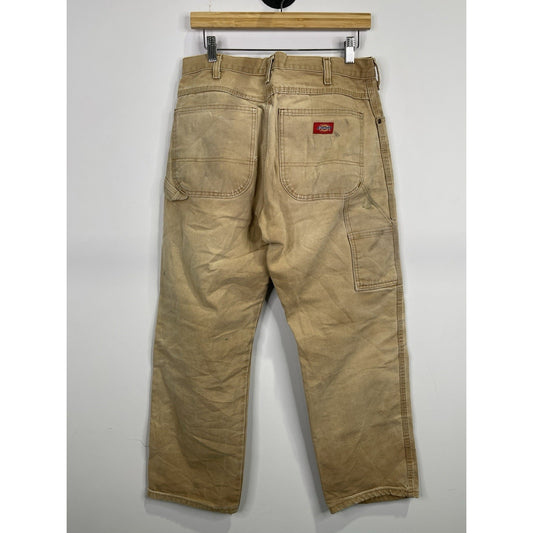 Mens Dickies Khaki Carpenter Work Pants 32x30