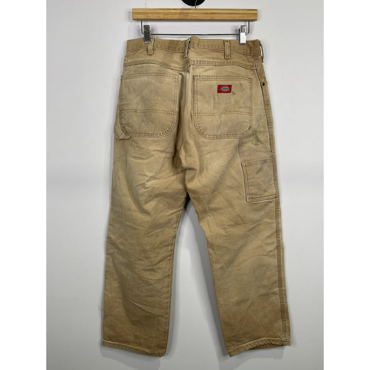 Mens Dickies Khaki Carpenter Work Pants 32x30