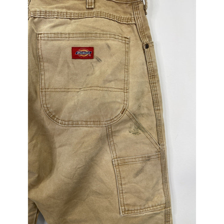 Mens Dickies Khaki Carpenter Work Pants 32x30