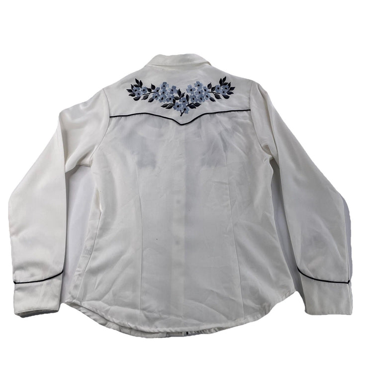 Women’s Vintage Rockmount Ranch Embroidered Western SnapDown Shirt Size S