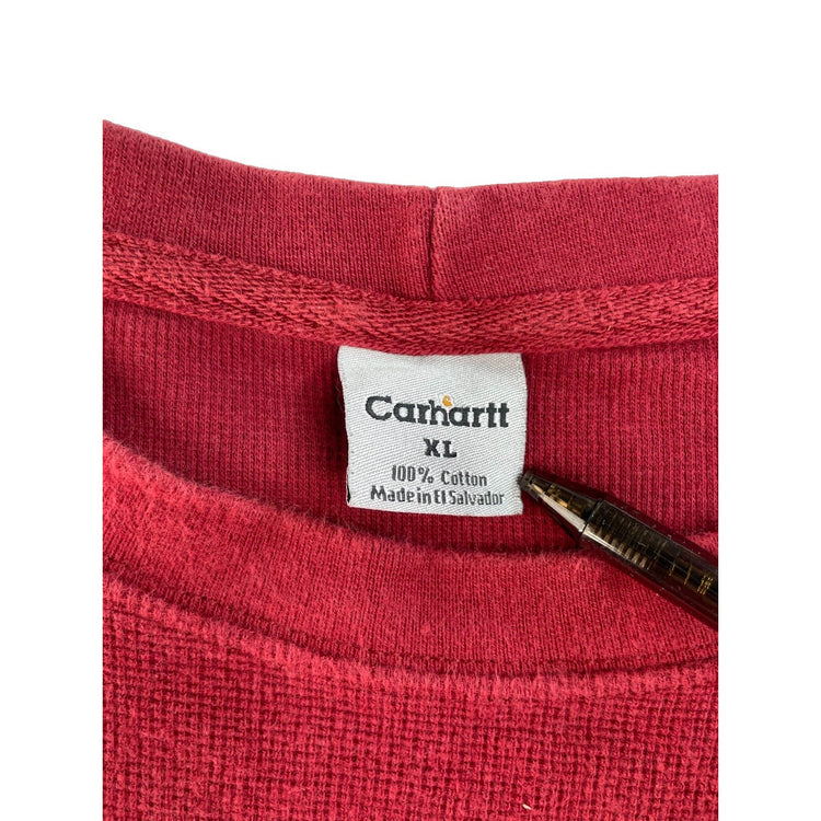 Men's Carhartt Long Sleeve Graphic Pollover Shirt Red Size XL