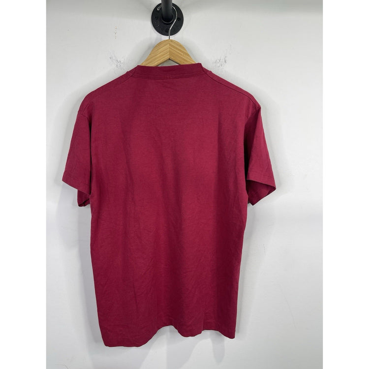 Vintage Adults Biker Betty ‘My Kind Of Town Chicago’ Graphic Maroon T Shirt Sz L