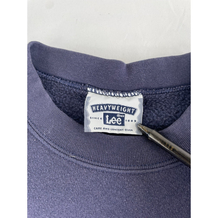 Men’s Vintage Lee Heavyweight Many Blue UTMB Galveston Sweater Size Large
