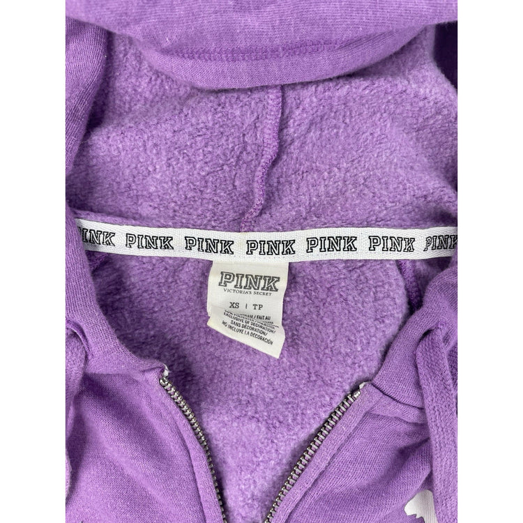 Womens Victoria Secret Regular Purple Zip Up Jacket Size XS